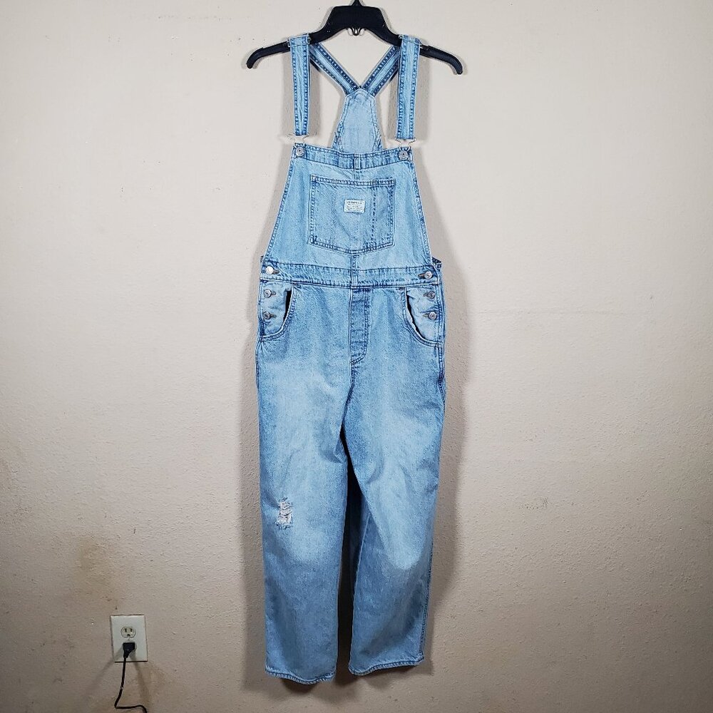 Levi’s Vintage-Inspired Light Wash Denim Overalls Size Med